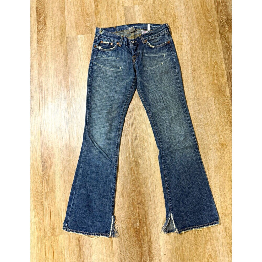 VTG Y2K Lucky Brand Women’s Bootcut Jeans Mid Wash Low Rise Denim Distressed 25